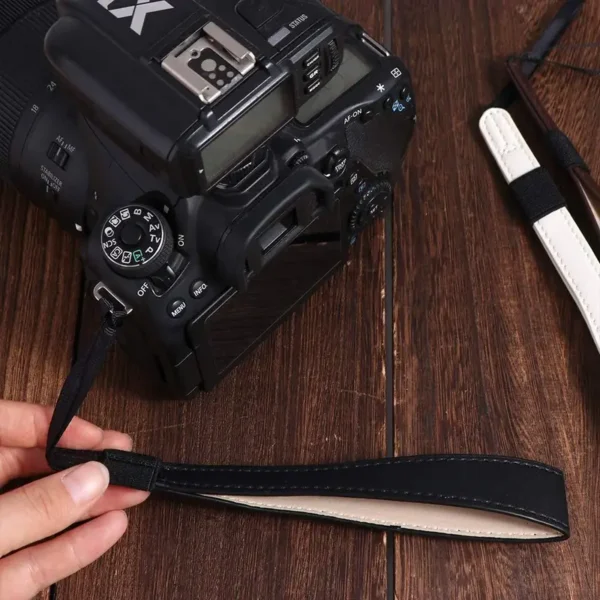 Faux Leather Wristband Camera Strap